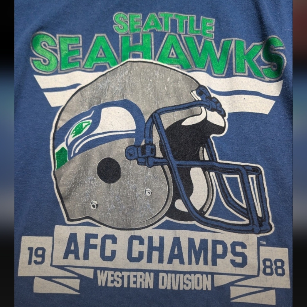 1988 Vintage Seattle Seahawks AFC Champs Shirt